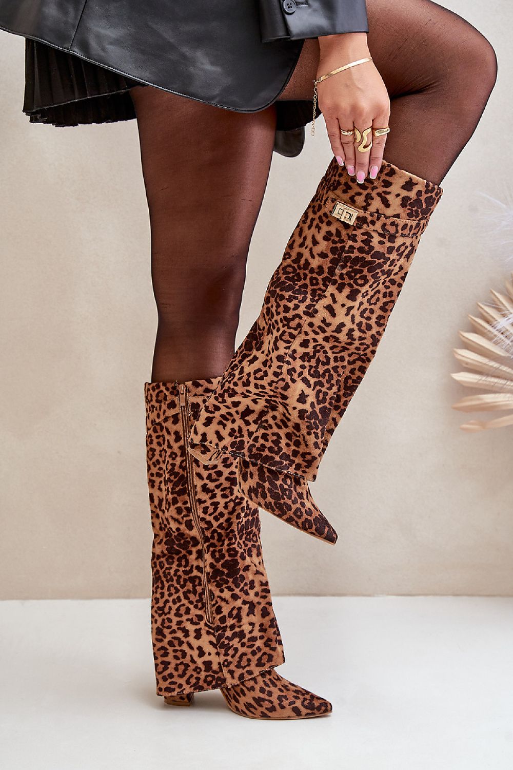 Kozačky na podpatku model 203516 Step in style