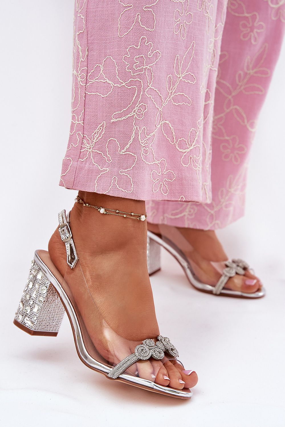 Sandály na podpatku model 213937 Step in style