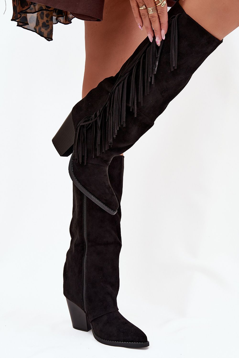 Kozačky na podpatku model 218092 Step in style