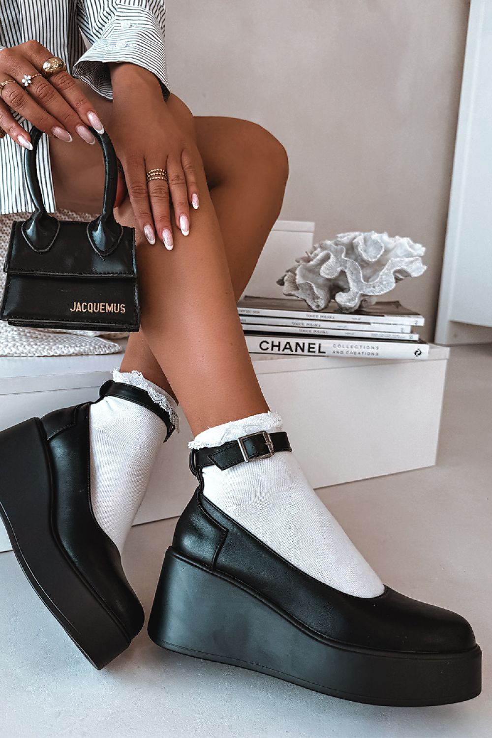 Boty na klínovém podpatku model 224240 Step in style