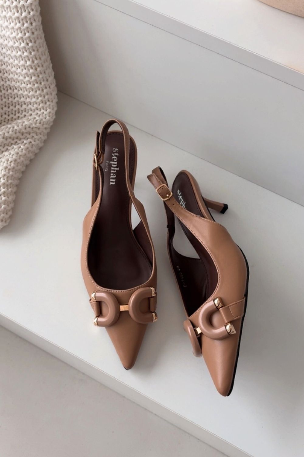 Sandály na podpatku model 224500 Step in style