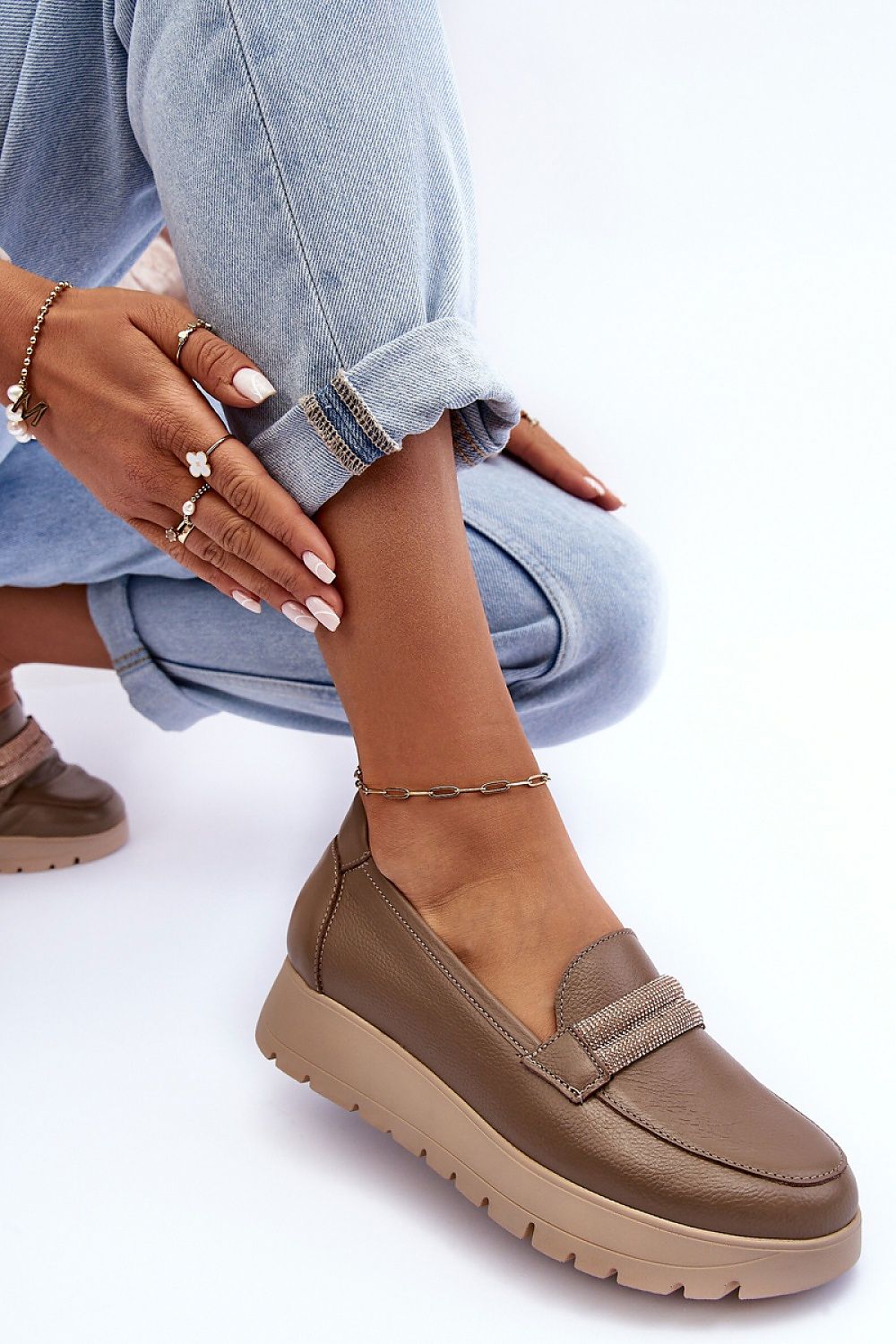 Polobotky na podpatku model 186094 Step in style