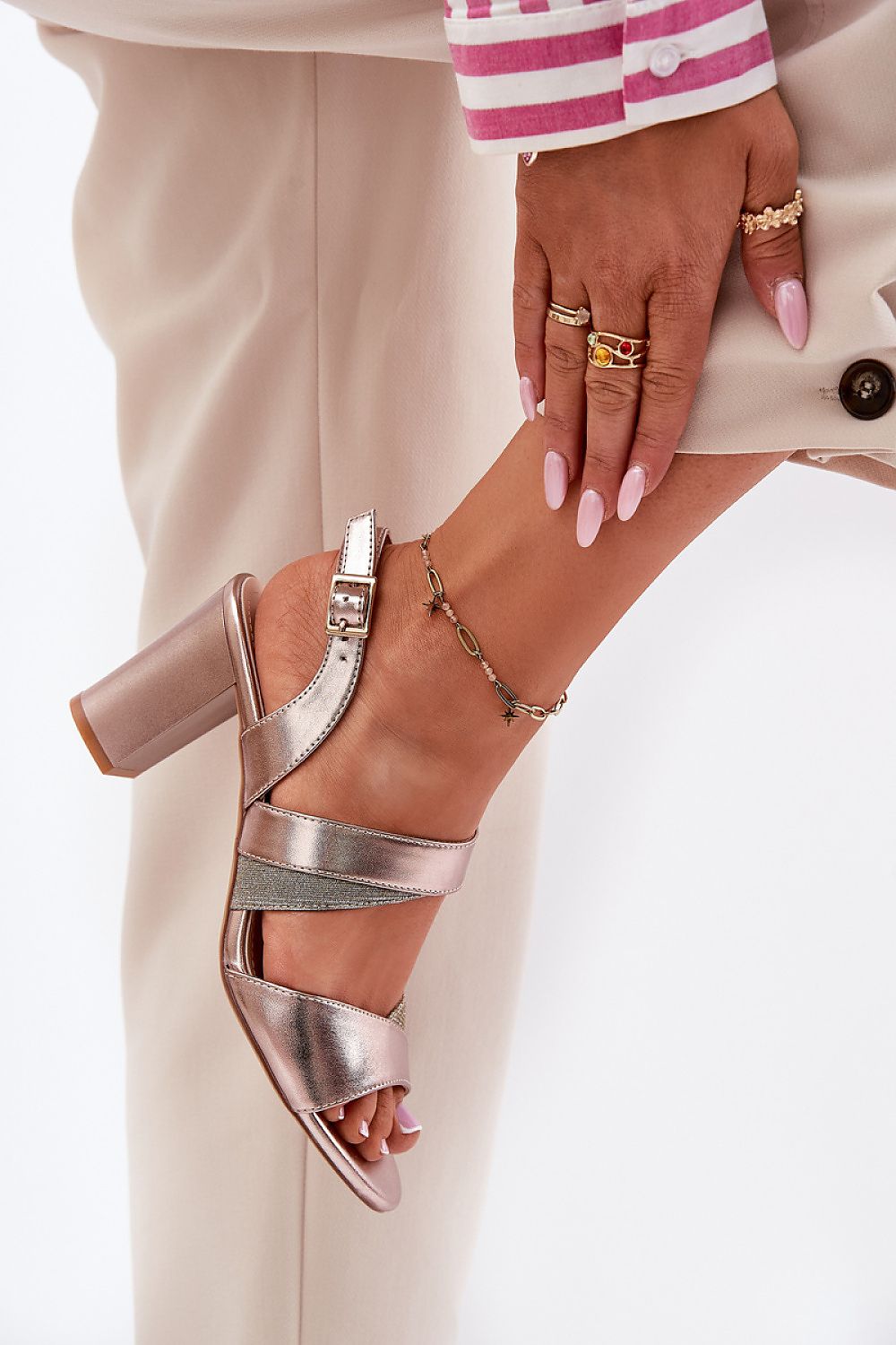  Sandály na podpatku  model 212909 Step in style 