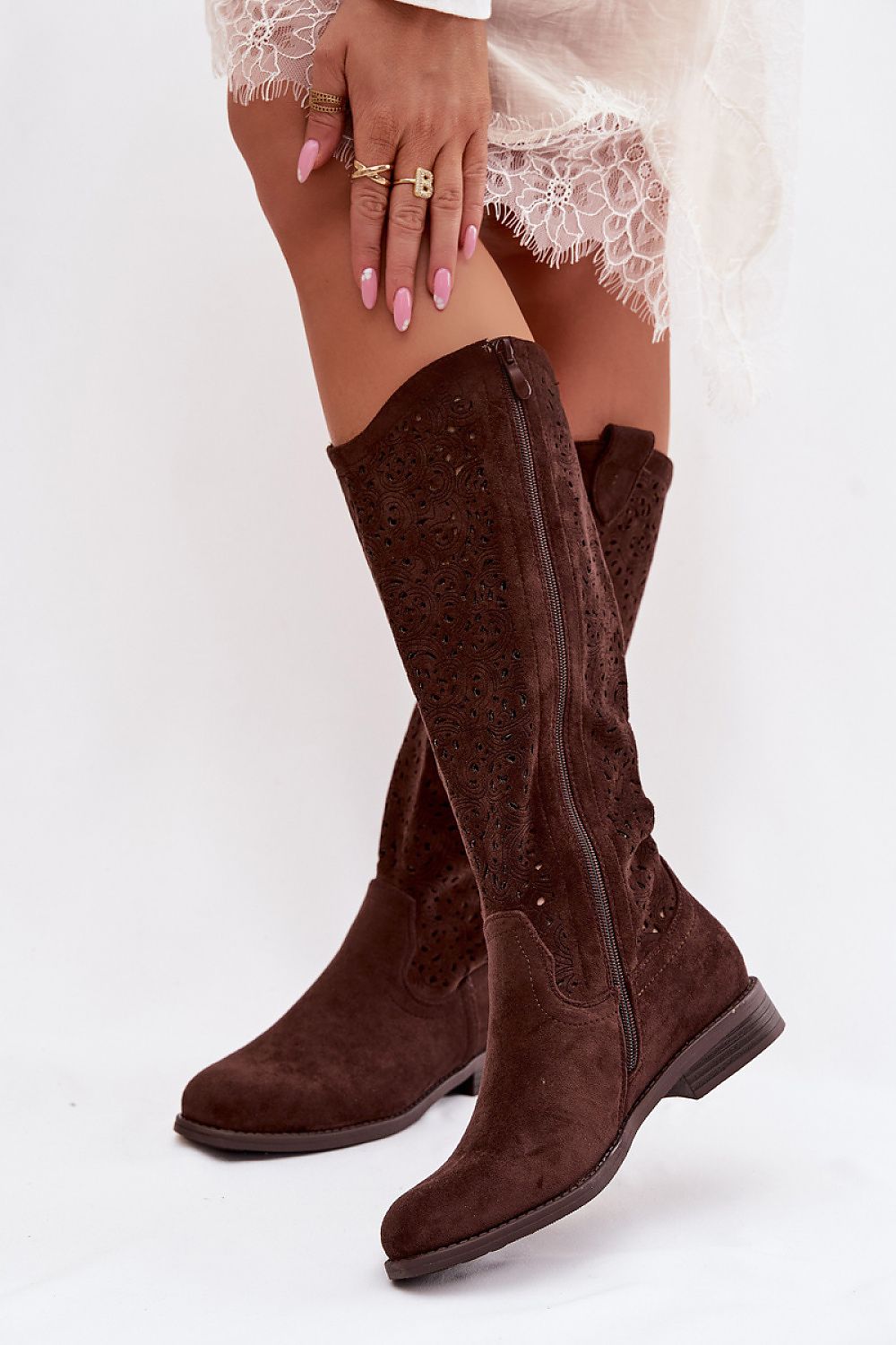  Ažurové kozačky  model 224441 Step in style 