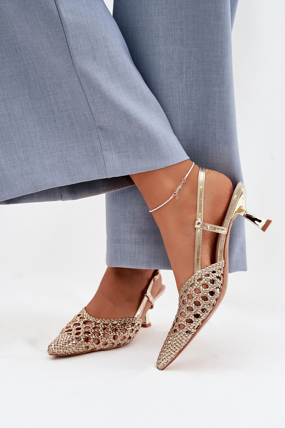  Sandály na podpatku  model 225224 Step in style 