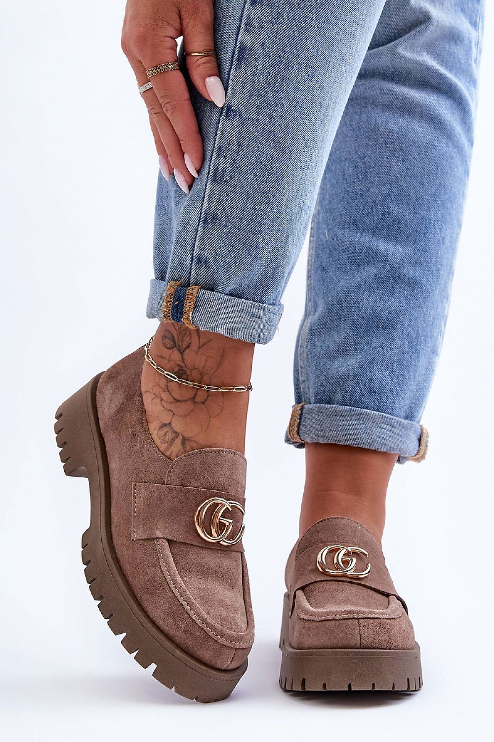  Polobotky na podpatku  model 186416 Step in style 